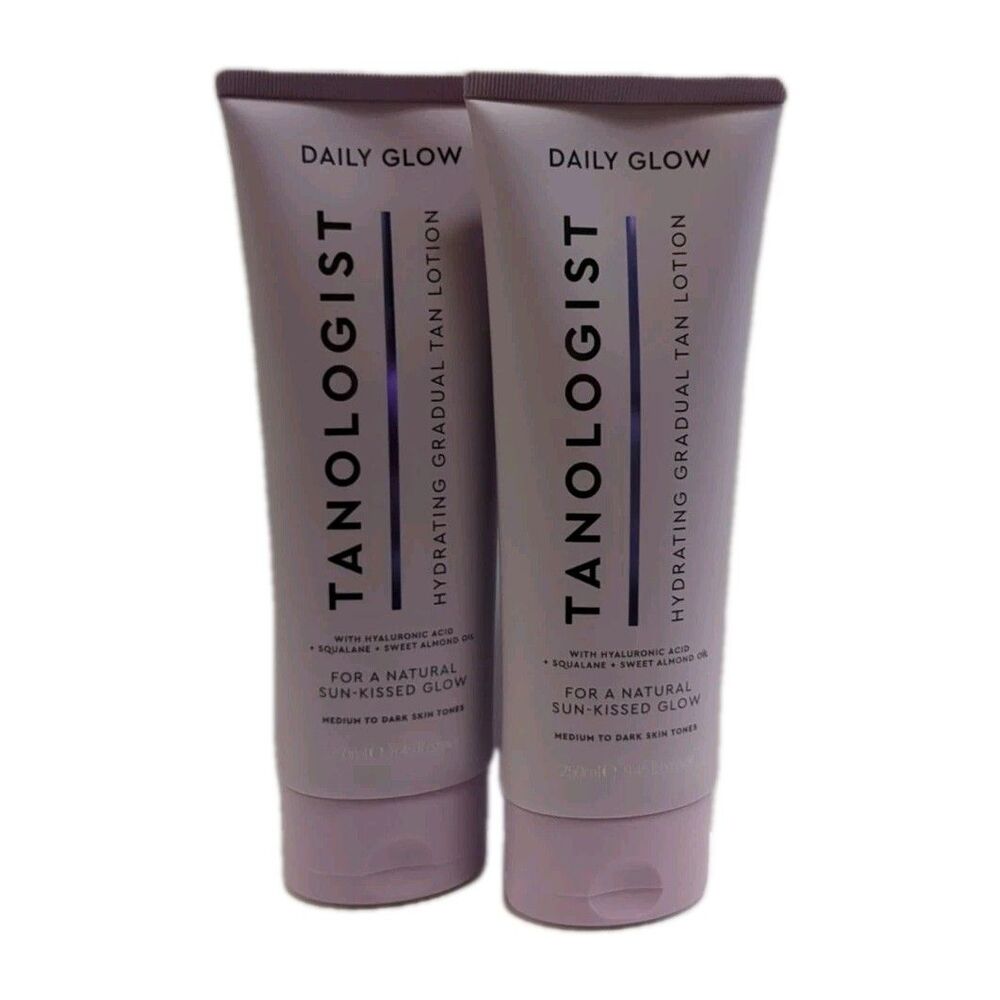 2-Pack TANOLOGIST DAILY GLOW Hydrating Gradual Tan Lotion Medium to Dark 8.45oz